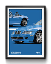 Load image into Gallery viewer, Illustration 1998 BMW Z3 M Roadster Estoril Blue Metallic 335