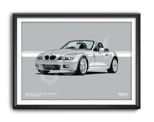 Landscape Illustration 2001 BMW Z3 2.2 Roadster Titan Silver 354