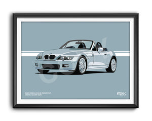Landscape Illustration 2000 BMW Z3 2.8 Roadster Arctic Silver 309