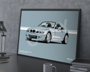 Landscape Illustration 2000 BMW Z3 2.8 Roadster Arctic Silver 309