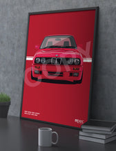 Load image into Gallery viewer, Illustration 1990 BMW E30 325i Sport Brilliant Red 308
