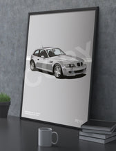 Load image into Gallery viewer, Illustration 1999 BMW Z3 M Coupé in Titanium Silver 354