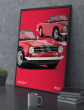 Load image into Gallery viewer, Illustration 1973 Triumph TR6 Pimento Red 72
