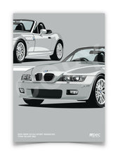 Load image into Gallery viewer, Illustration BMW Z3 2.2 Roadster Titan Silver 354