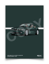 Load image into Gallery viewer, Illustration 2001 BMW Z3 3.0 Sport Roadster Oxford Green II 430
