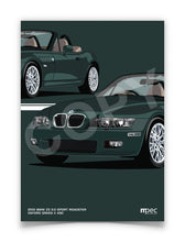 Load image into Gallery viewer, Illustration 2001 BMW Z3 3.0 Sport Roadster Oxford Green II 430