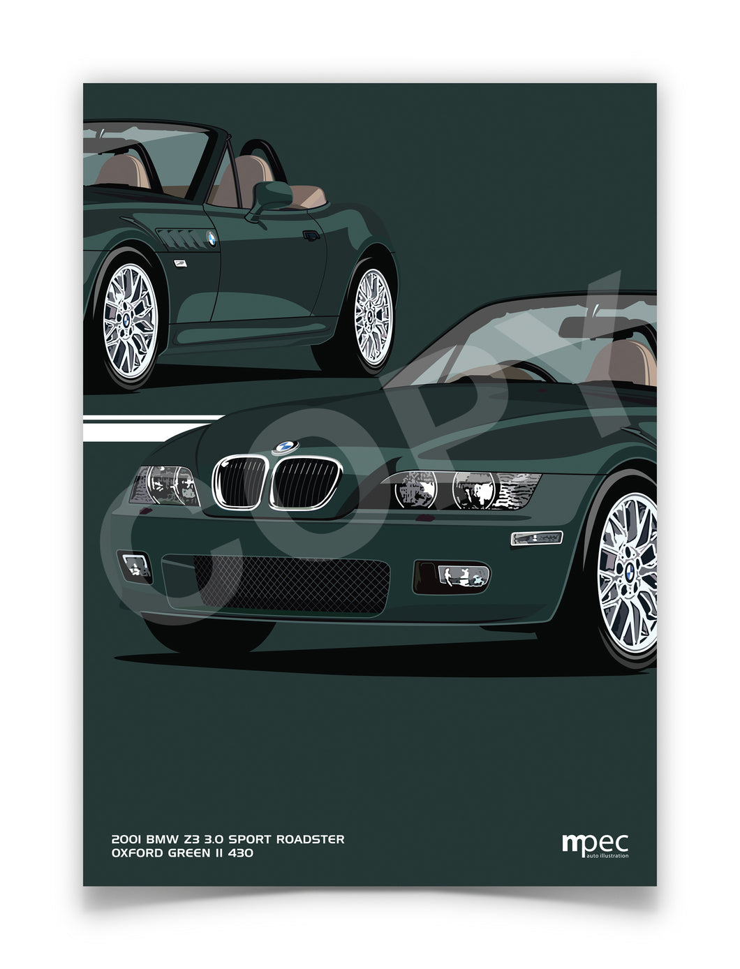 Illustration 2001 BMW Z3 3.0 Sport Roadster Oxford Green II 430