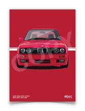Load image into Gallery viewer, Illustration 1990 BMW E30 325i Sport Brilliant Red 308