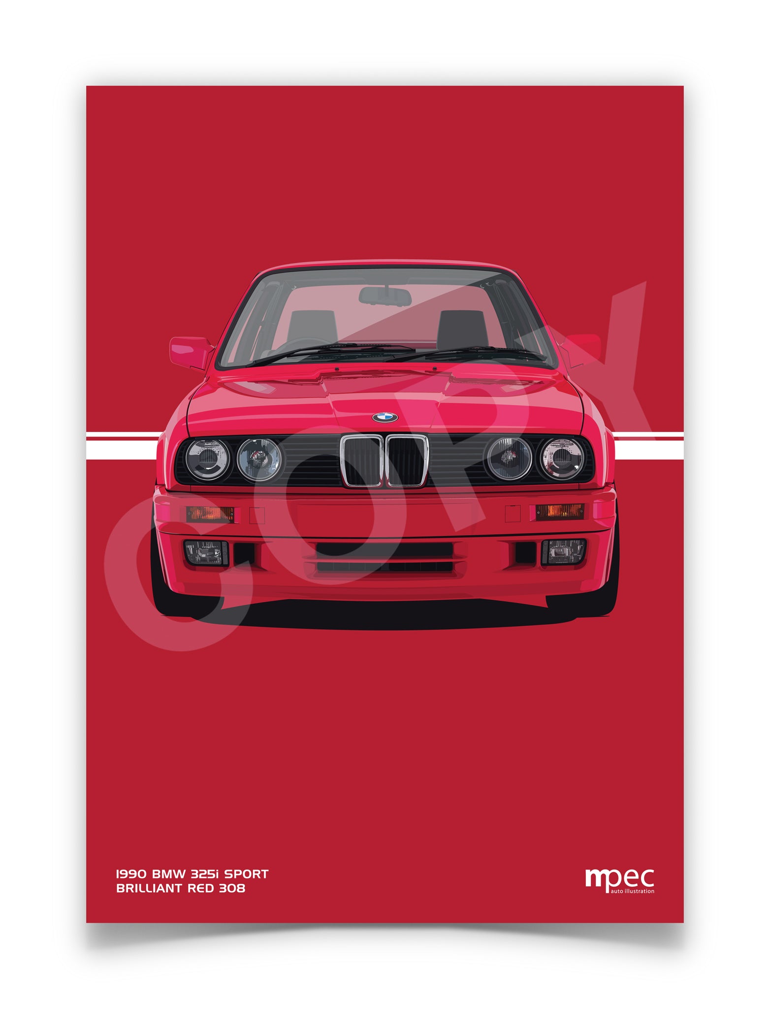Classic Car Posters of BMW 325i Sport – mpecautoillustration