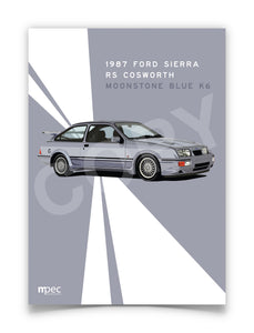 Illustration 1987 Ford Sierra RS Cosworth Moonstone Blue K6