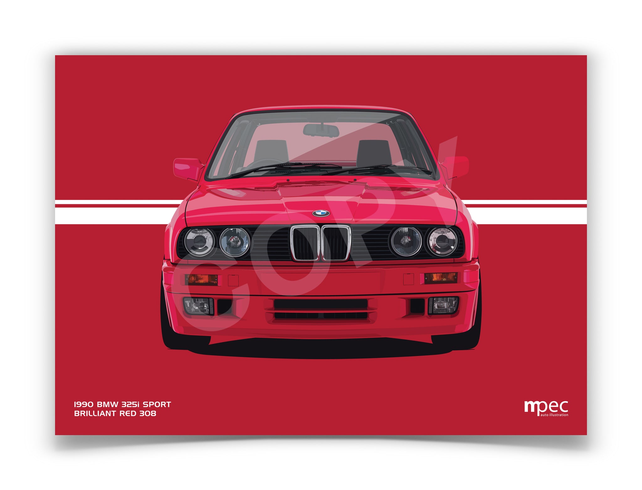  325i  325i スポーツ カタログ パンフレット 旧車 Classic Car Posters of BMW 325i Sport – mpecautoillustration