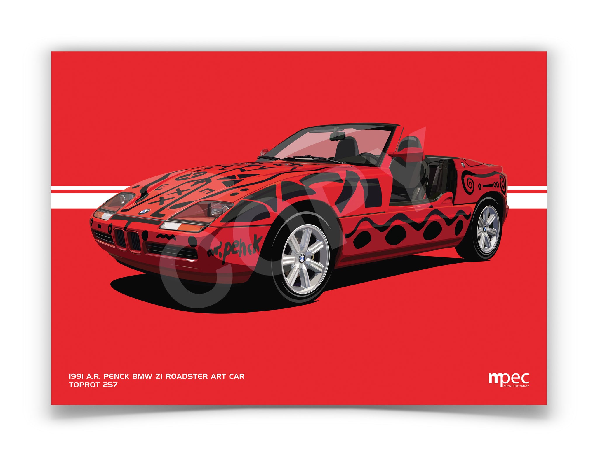 Classic Car Posters of BMW Z1 – mpecautoillustration