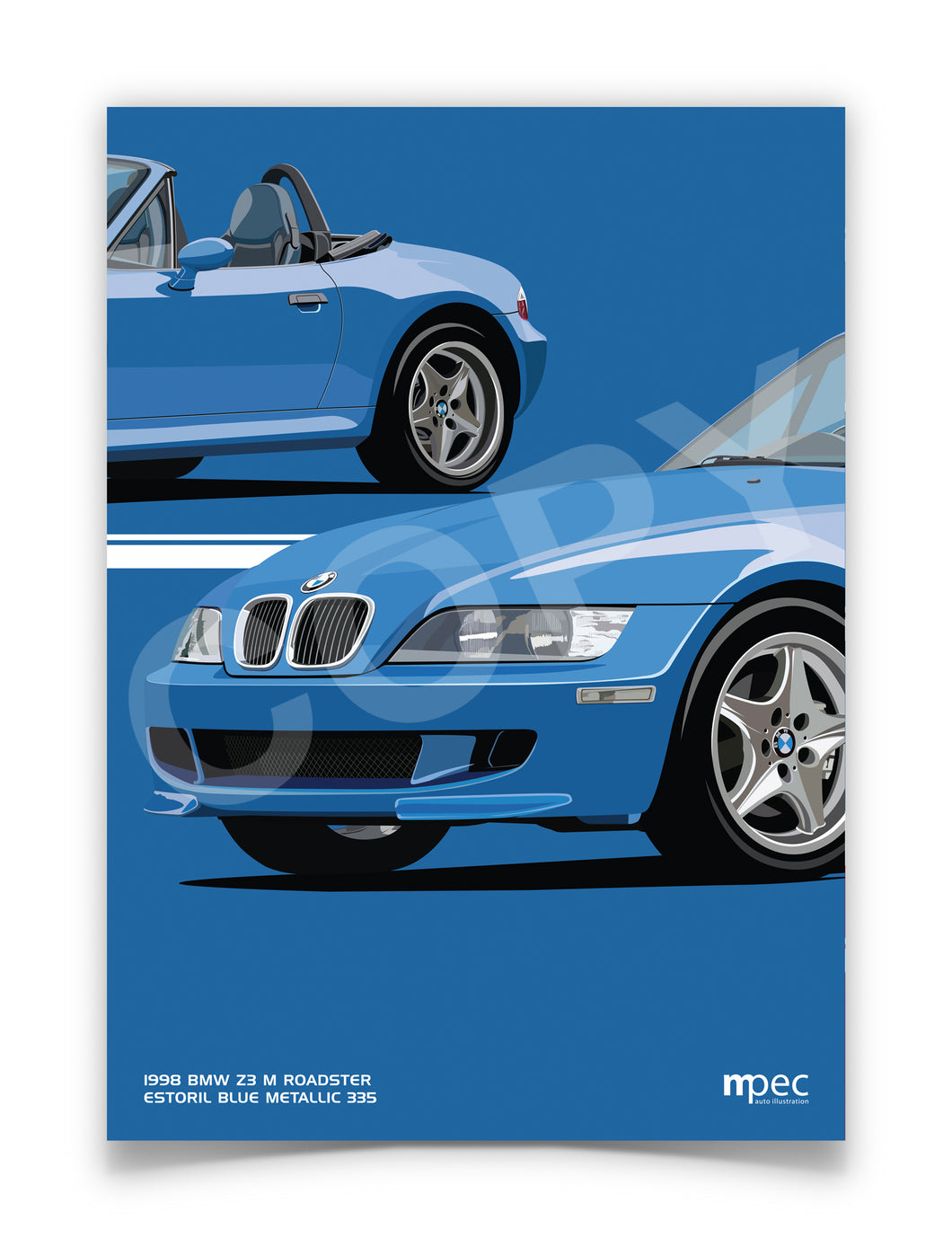Illustration 1998 BMW Z3 M Roadster Estoril Blue Metallic 335