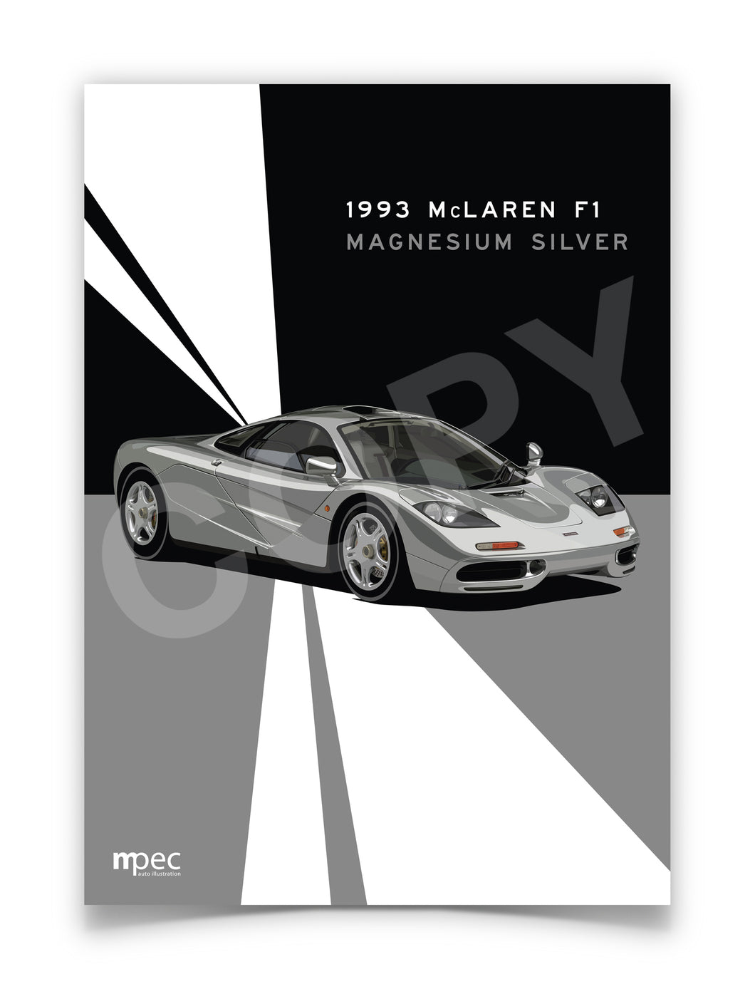 Illustration 1993 McLaren F1 Magnesium Silver