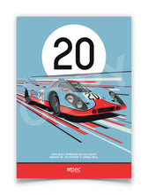Load image into Gallery viewer, Illustration 1970 Gulf Porsche 917 KH Coupé