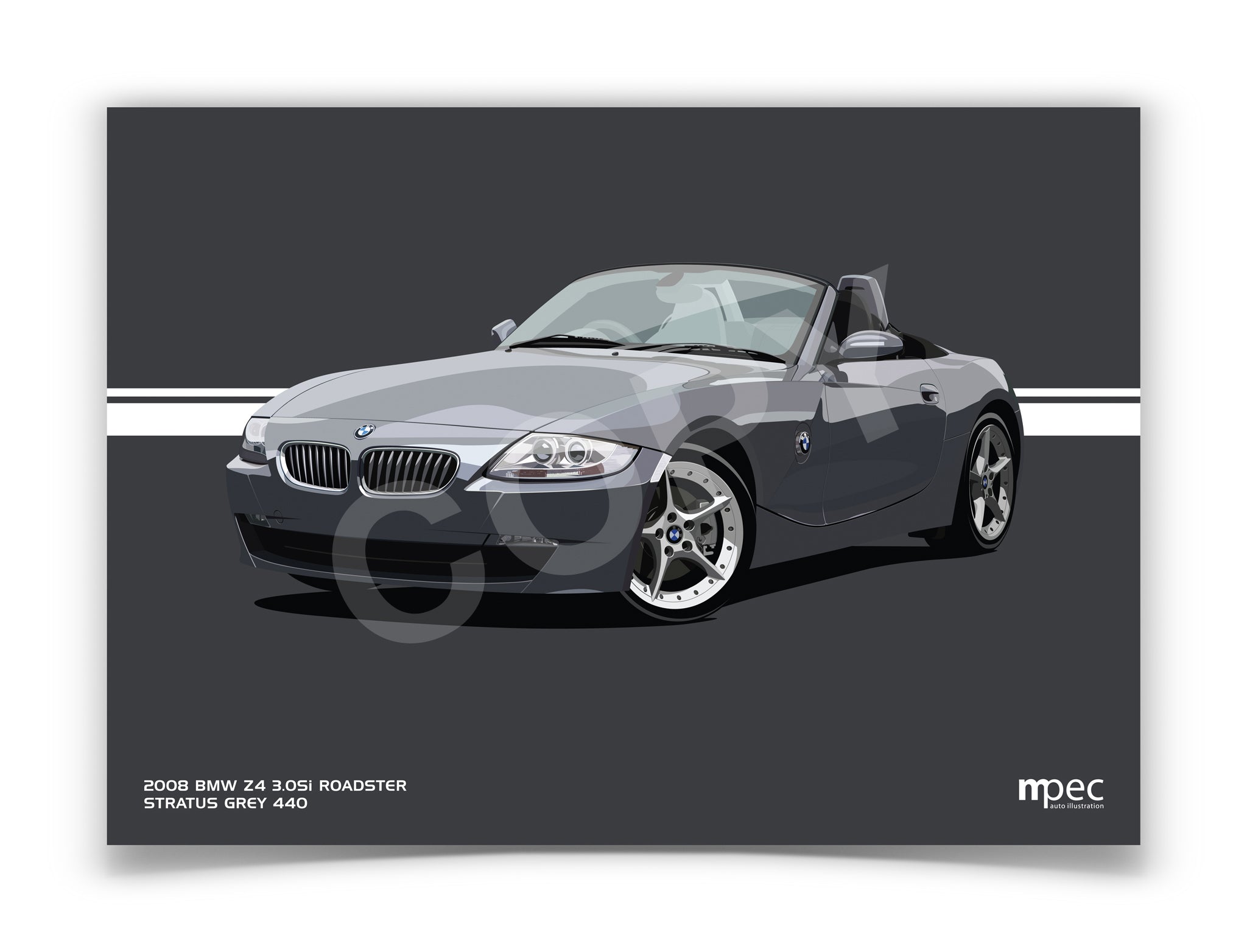 Classic Car Posters of BMW Z4 – mpecautoillustration
