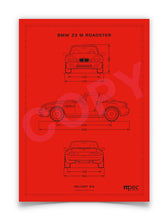 Load image into Gallery viewer, Large BMW Z3 M Technical Illustration Poster - choice of colours