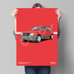 Illustration 1986 Vauxhall Nova 1.3 SR Carmine Red 76L