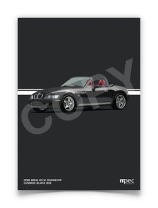 Illustration 1998 BMW Z3 M Roadster Cosmos Black 303 - Red and Black Seats