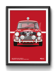 Illustration 1963 Morris Mini Cooper S 1964 Monte-Carlo Rally Winner - 33 EJB