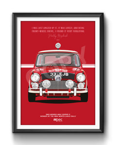 Illustration 1963 Morris Mini Cooper S 1964 Monte-Carlo Rally Winner 33 EJB