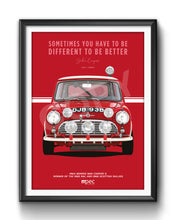 Load image into Gallery viewer, Illustration 1964 Morris Mini Cooper S 1965 RAC and 1966 Scottish Rally Winner DJB 93B