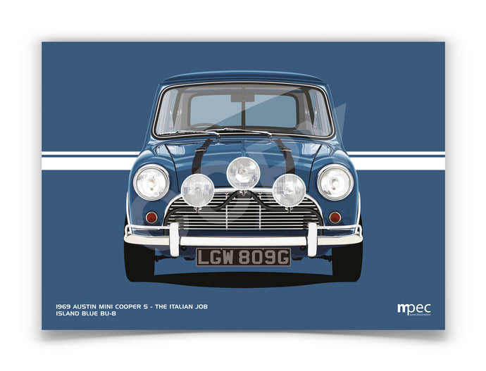Landscape Illustration 1963 Morris Mini Cooper S 1964 Monte-Carlo Rall –  mpecautoillustration