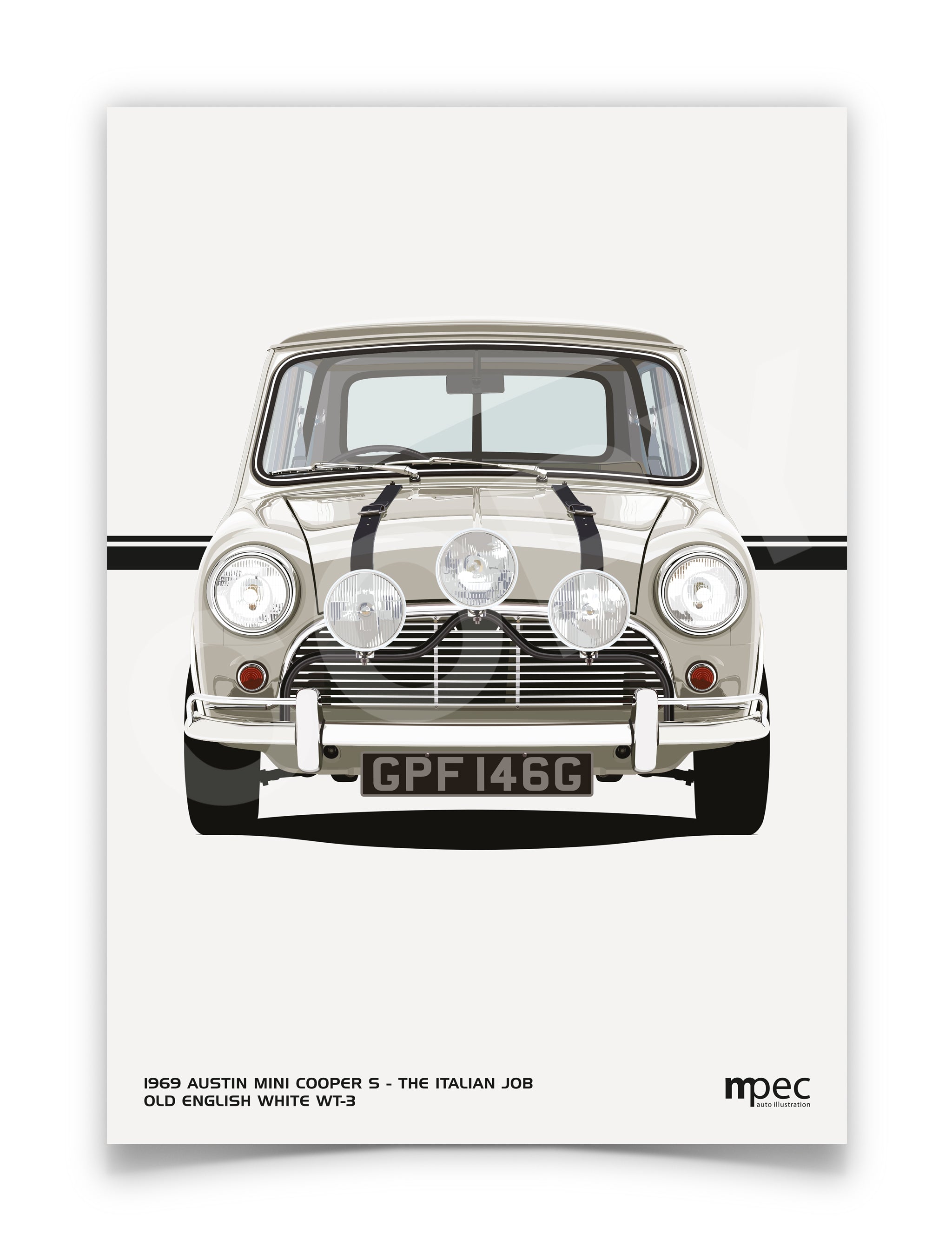 Classic Car Posters of Mini – mpecautoillustration