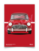 Load image into Gallery viewer, Illustration 1965 Austin Mini Cooper S Tartan Red RD-9